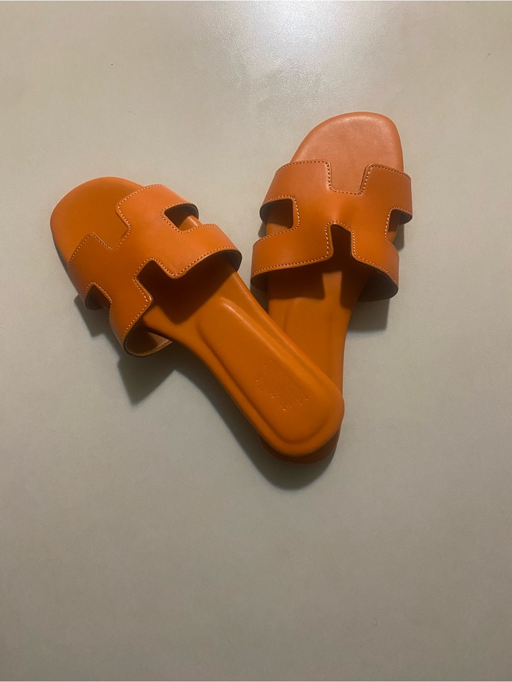 Women's Orange Slide Sandals